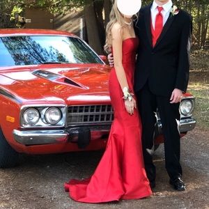 Sherri Hill Red Mermaid Prom Dress!